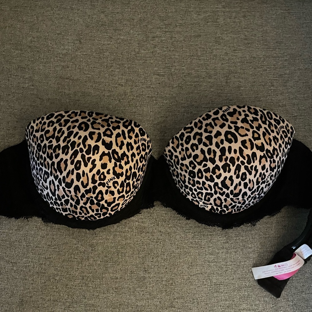 Victoria’s Secret Pink Multiway Strapless Push-Up Bra - Leopard